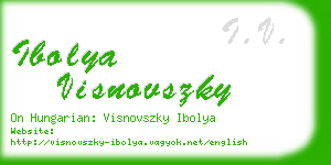 ibolya visnovszky business card